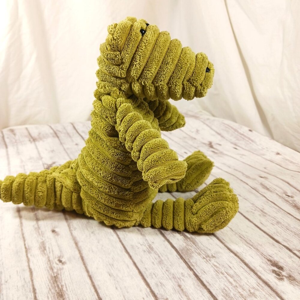 JellyCat Cordy Roy Alligator Green Ribbed Corduroy Plush Stuffed Animal 7.5" - Picture 7 of 12